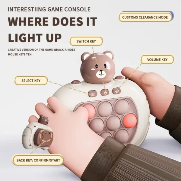 Bubble Pop Whack A Mole Light Up Game | Fidget Toy - Image 4